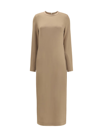 Toteme Long satin Dress - Latte