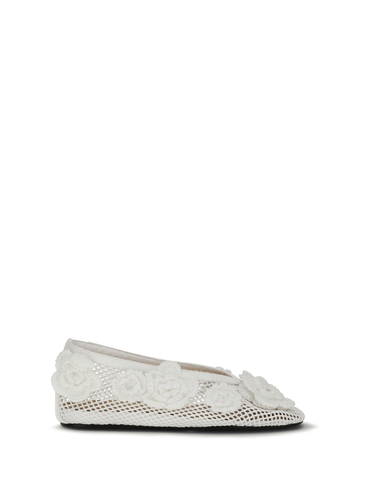 Ganni Jenny mesh Ballerinas - Egret