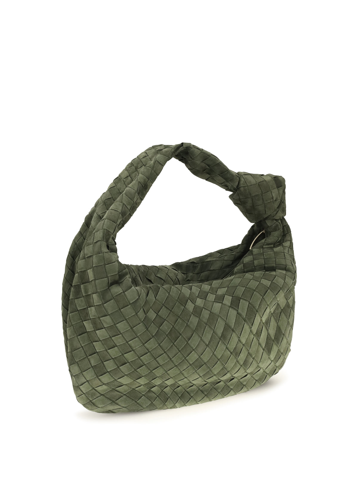 Bottega Veneta Jodie Handbag - Green Tweed-Gold