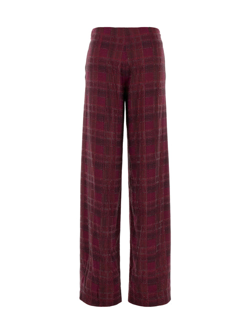 Ermanno Scervino Relaxed Tailoring check satin Pants - St. Check P