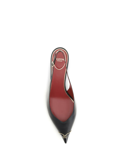 VALENTINO GARAVANI VLogo Signature kitten-heel slingback Pumps