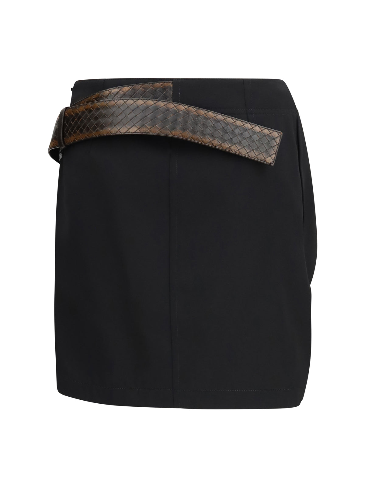 Bottega Veneta Grain de poudre wool Skirt - Double Black