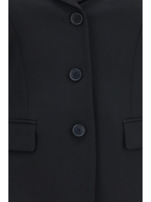 Alexander Mcqueen Structured off-shoulder Jacket with harness details - Black