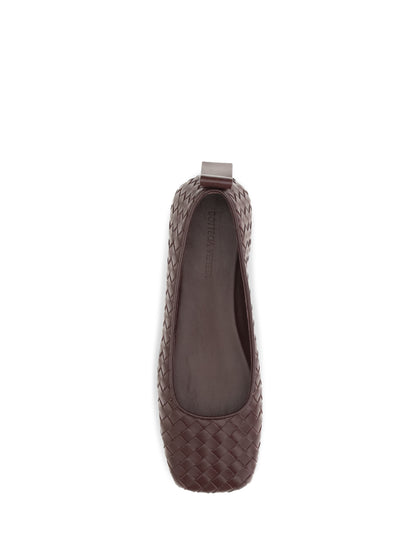 Bottega Veneta Charlotte Ballerinas - Deep Mahogany