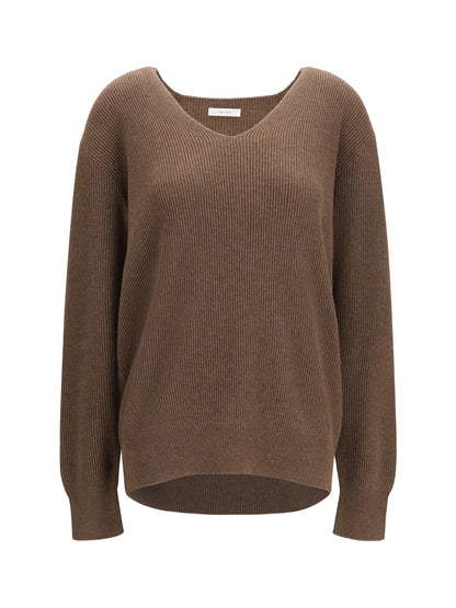 The Row Phef cotton and cashmere Sweater - Fudge