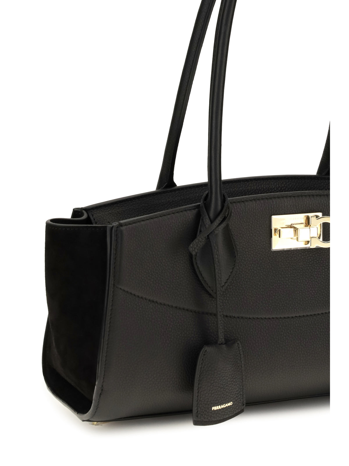 Ferragamo Studio Soft East West Shoulder Bag - Black