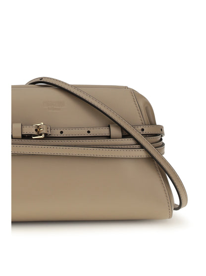 Moschino Belt-detail Clutch - Ecru