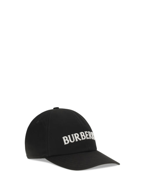 Burberry Logo cotton Baseball Cap - Black