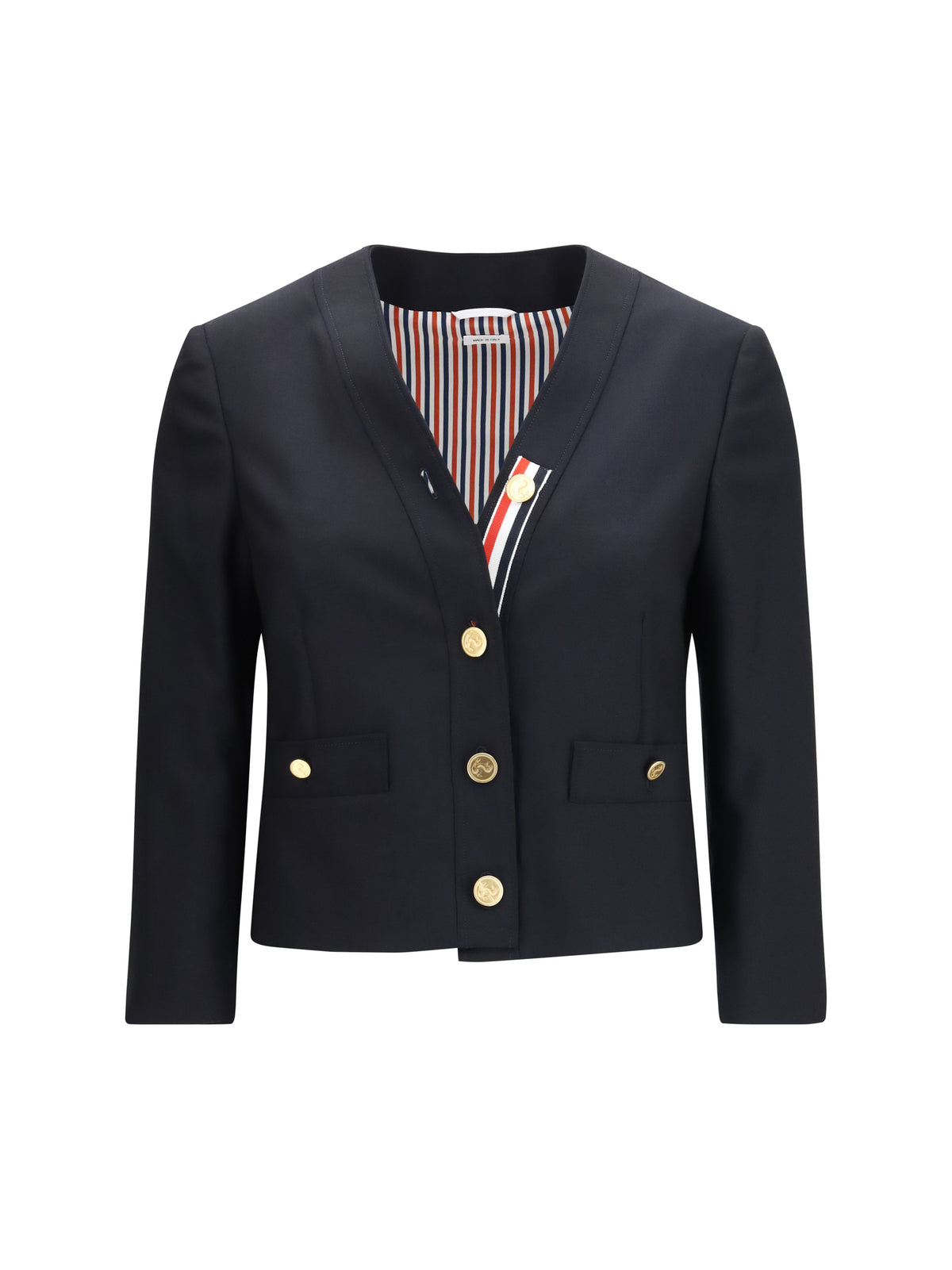 Thom Browne Hopsack Cardigan Jacket - Navy