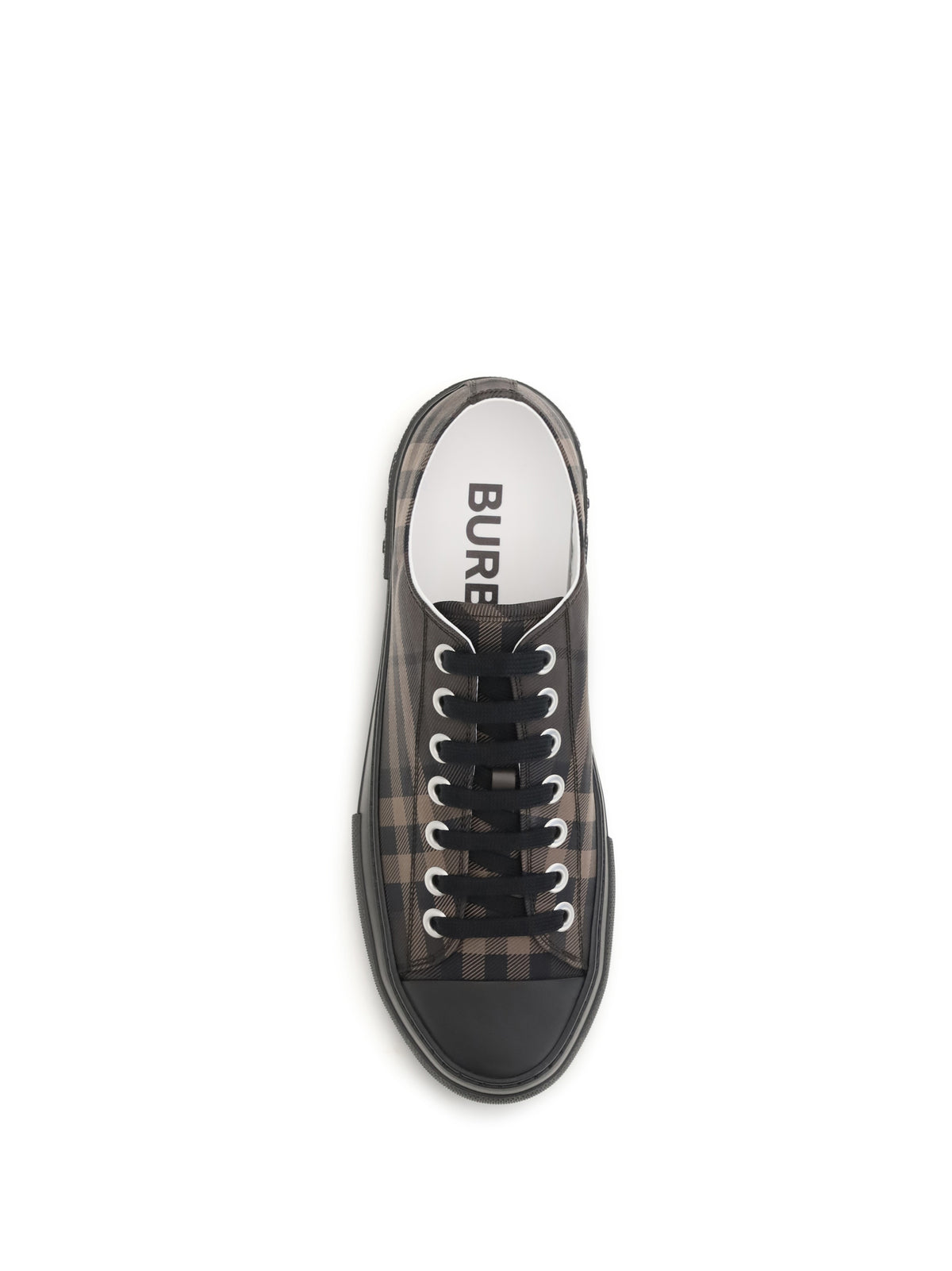 Burberry Jack Check nylon-blend Sneakers - Dark Brown Ip Chk