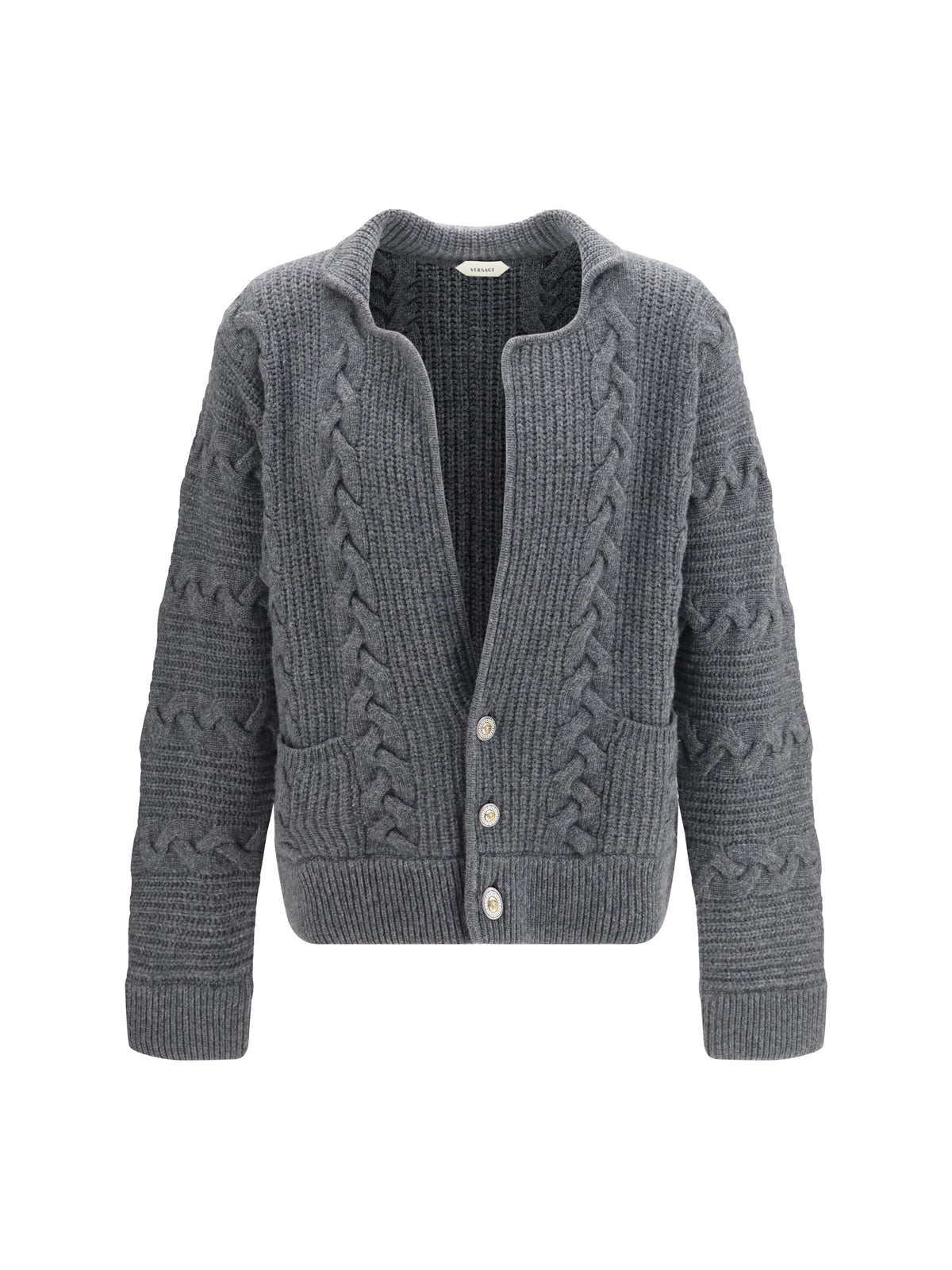 Versace Knitted button Cardigan - Anthracite