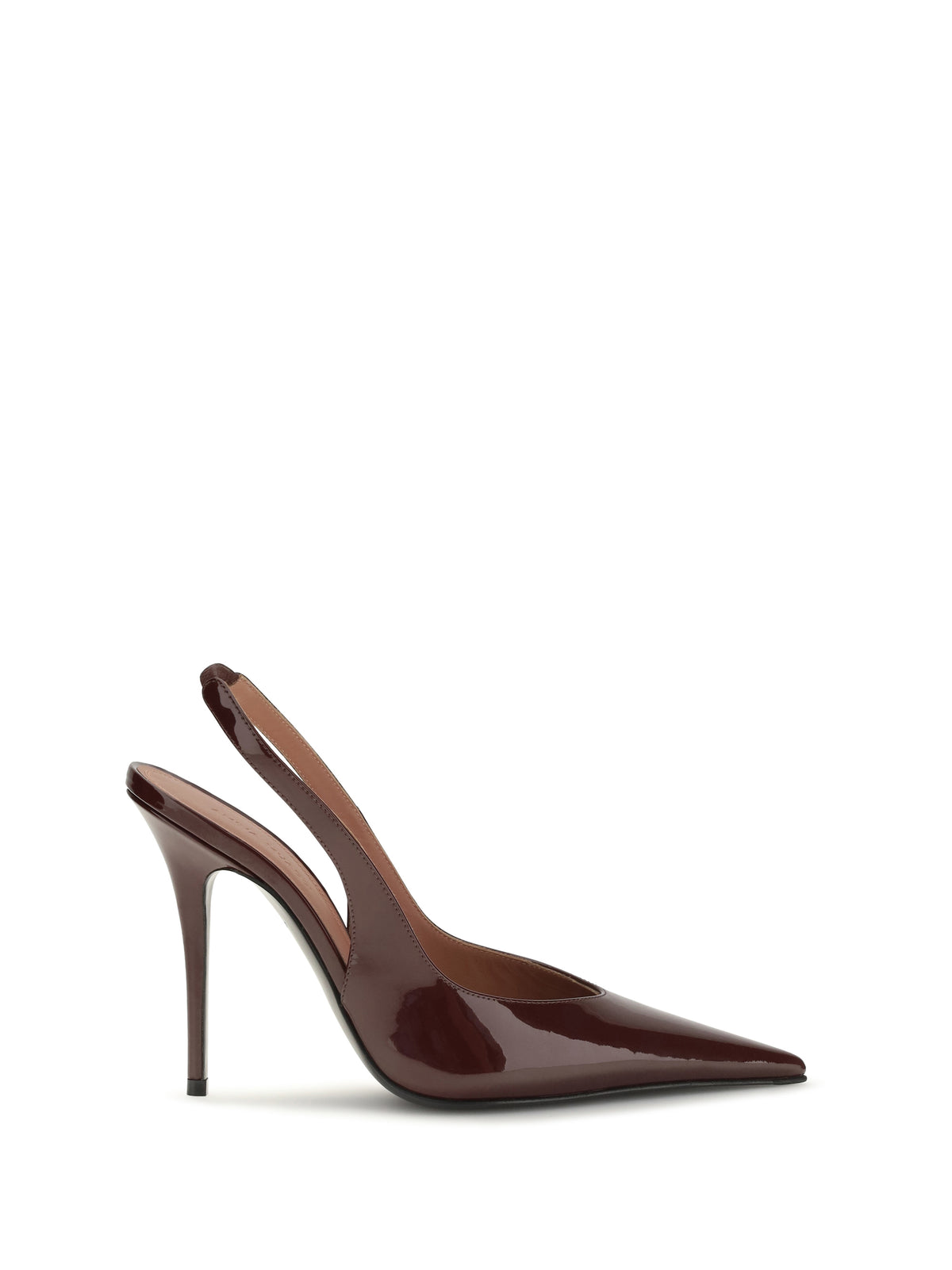Amina Muaddi Anok patent leather Slingback Pumps - Merlot Patent