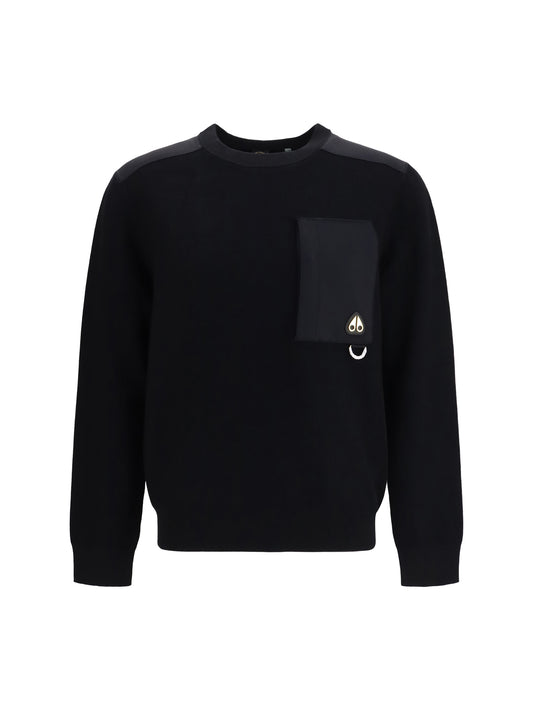 Moose Knuckles Gold Series Elowan crewneck Sweater - Black