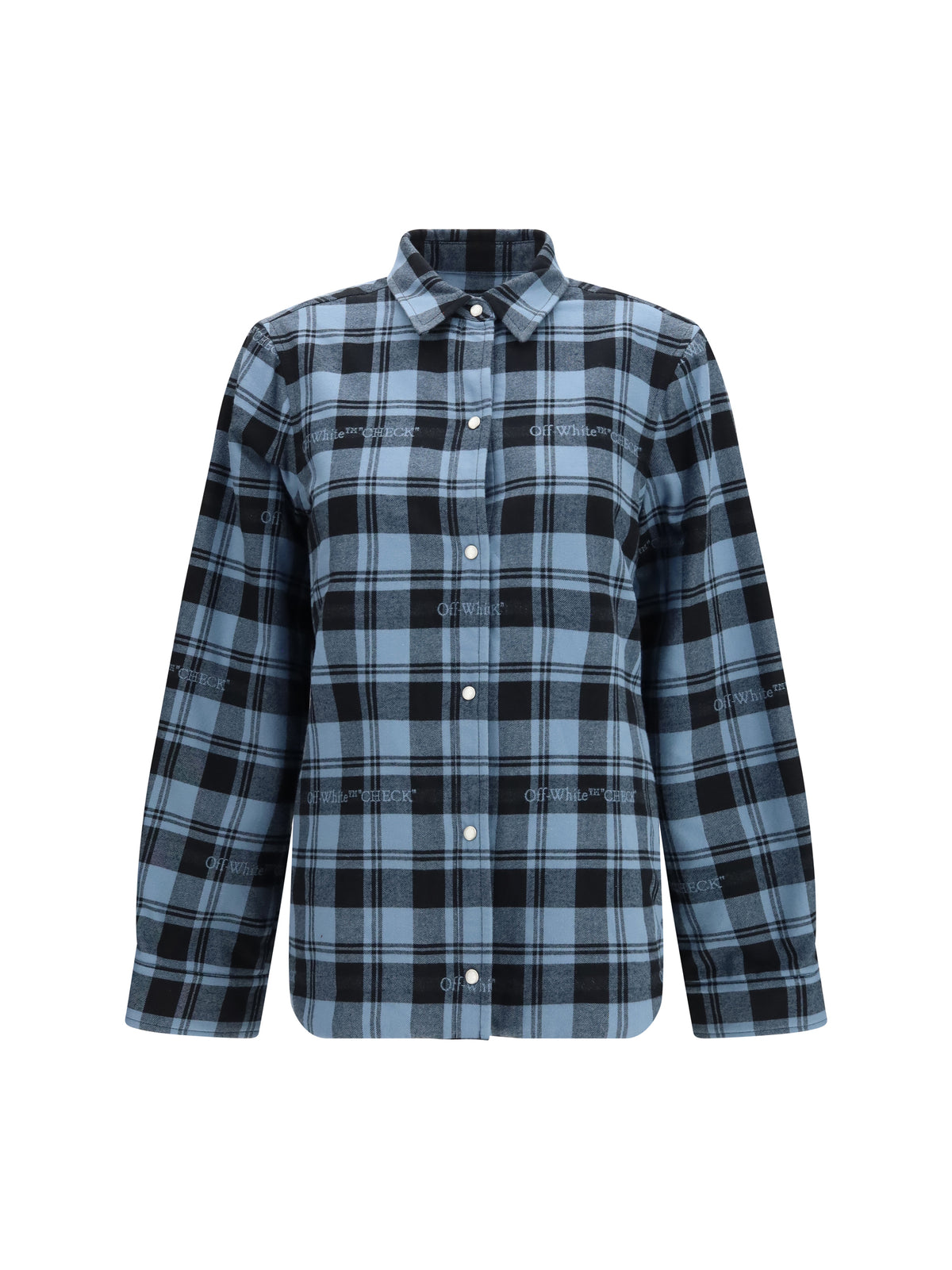 Off-White Check flannel padded Overshirt - Citadel Black