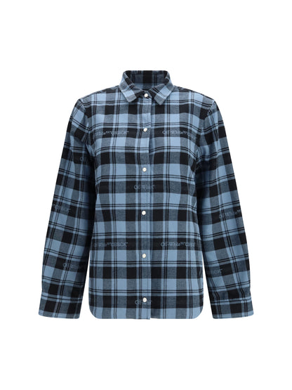 Off-White Check flannel padded Overshirt - Citadel Black
