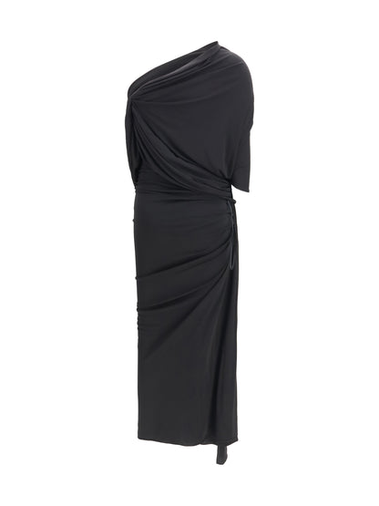 Balenciaga Draped asymmetric Dress - Black