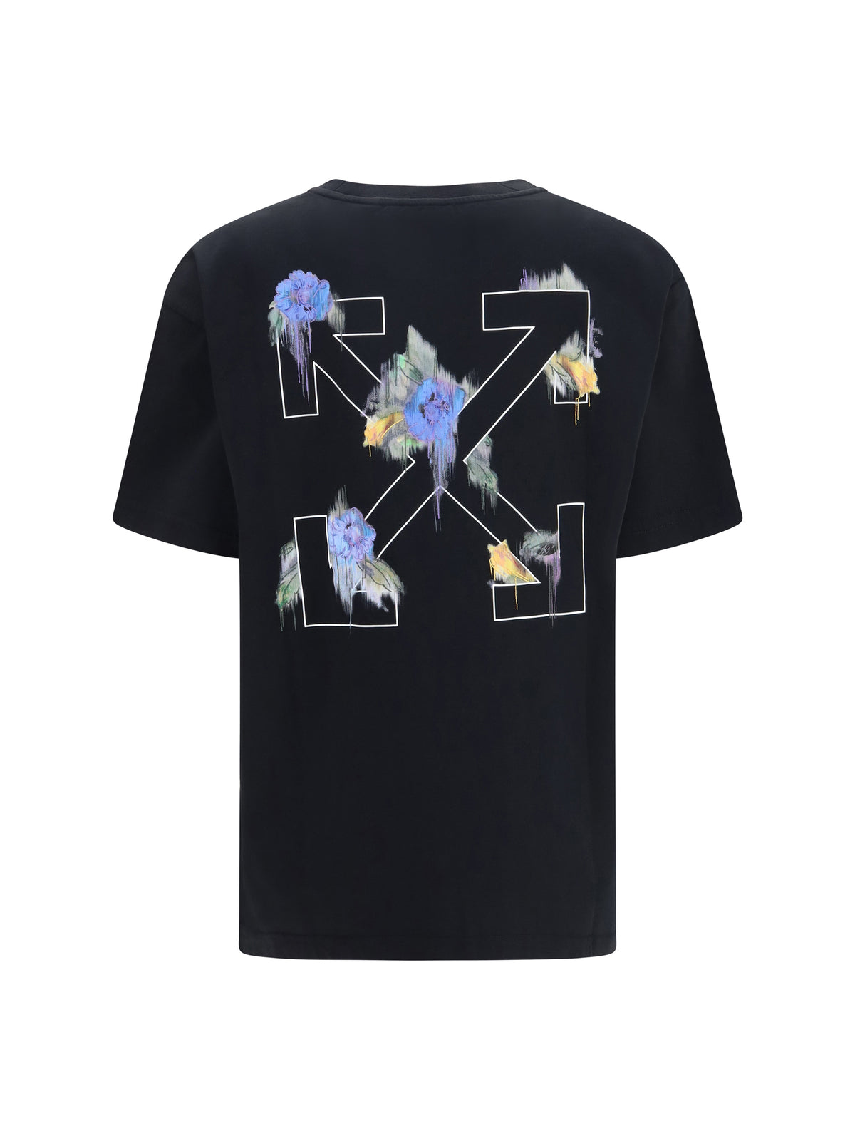 Off-White Arrow Out Flower T-shirt - Black Balsam Green