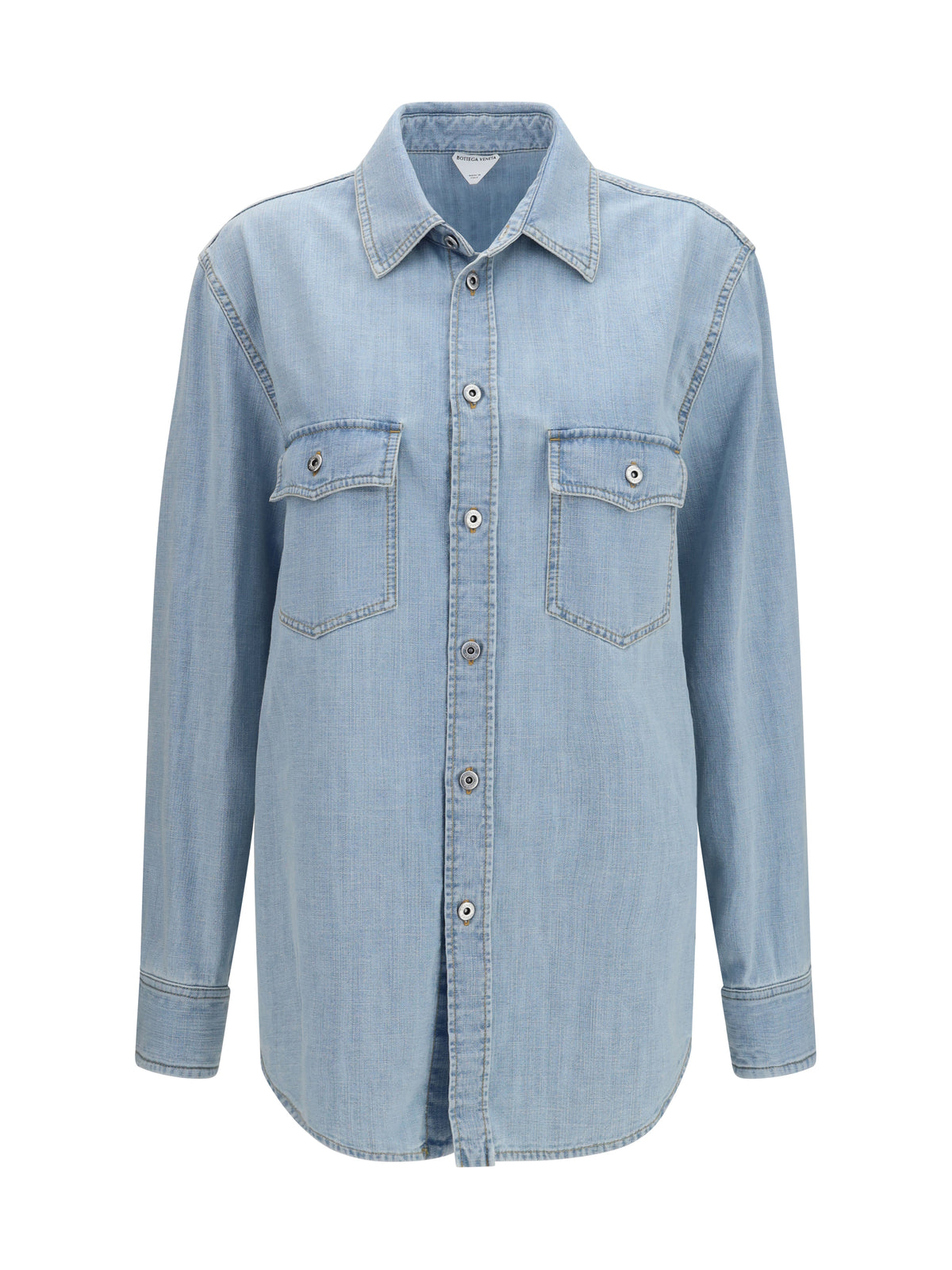 Bottega Veneta Sky Bleached oversize denim Shirt - Light Bleach