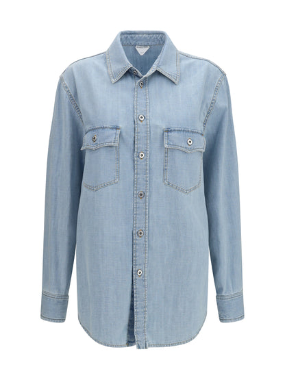 Bottega Veneta Sky Bleached oversize denim Shirt - Light Bleach