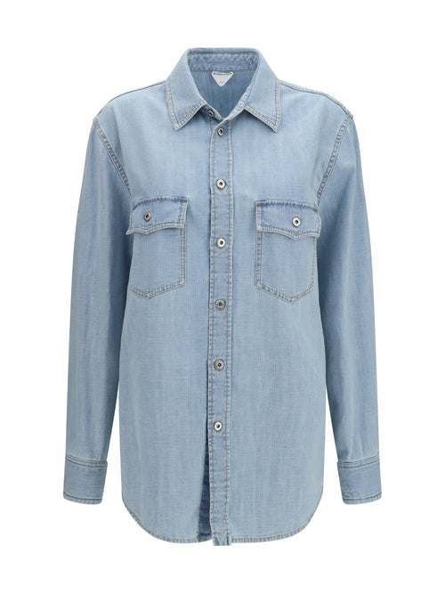 Bottega Veneta Sky Bleached oversize denim Shirt - Light Bleach