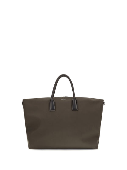 Saint Laurent Oversized Bowling Travel Bag - Deep Leaf/Choco No
