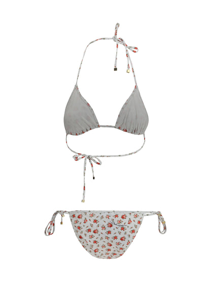 DOLCE & GABBANA Triangle Bikini with Roselline print