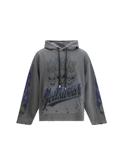 GCDS Hoodie with graphic print - Anthracite/Lilac