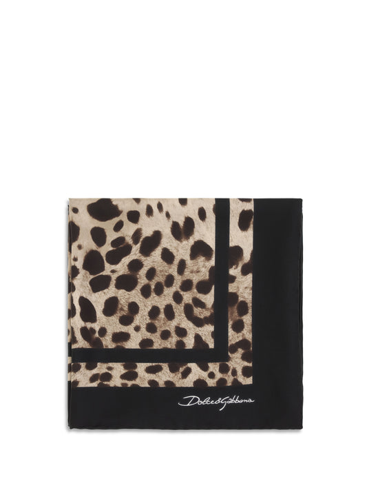 DOLCE & GABBANA Leopard print silk Scarf