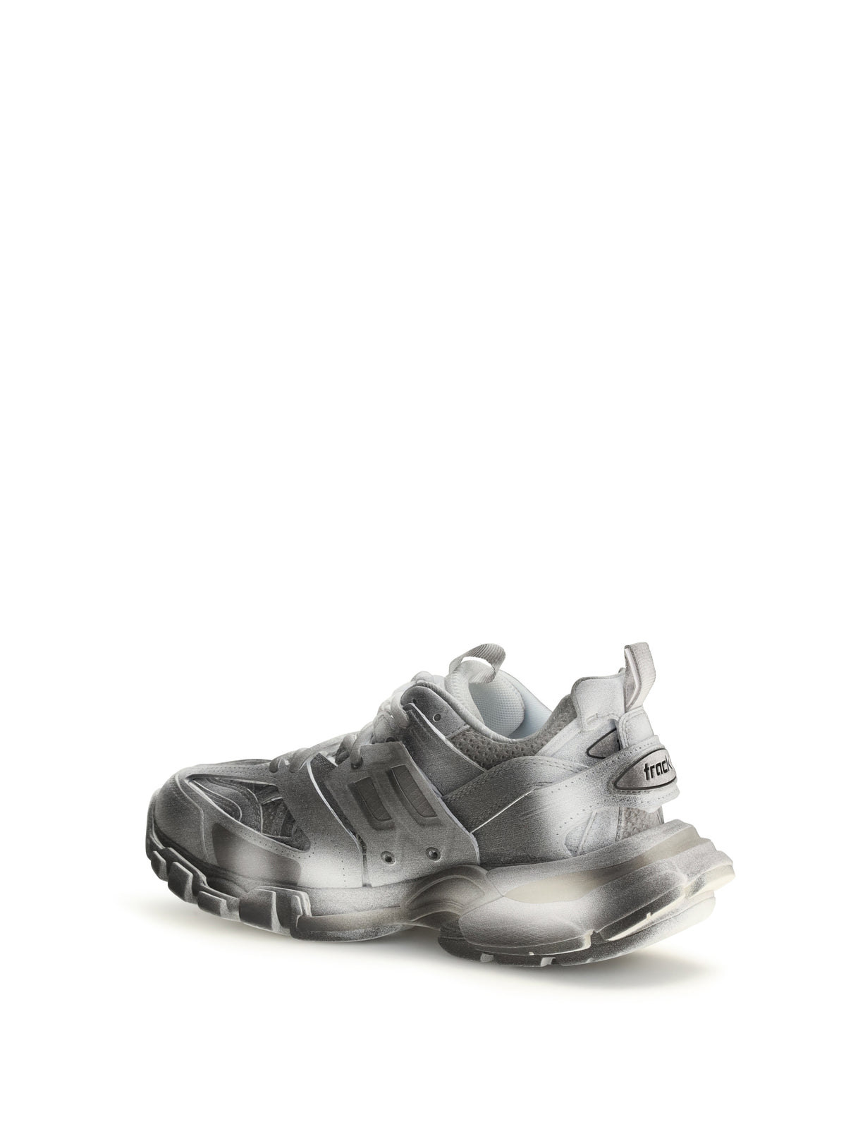 Balenciaga Track Stencil Sneakers - Black / White