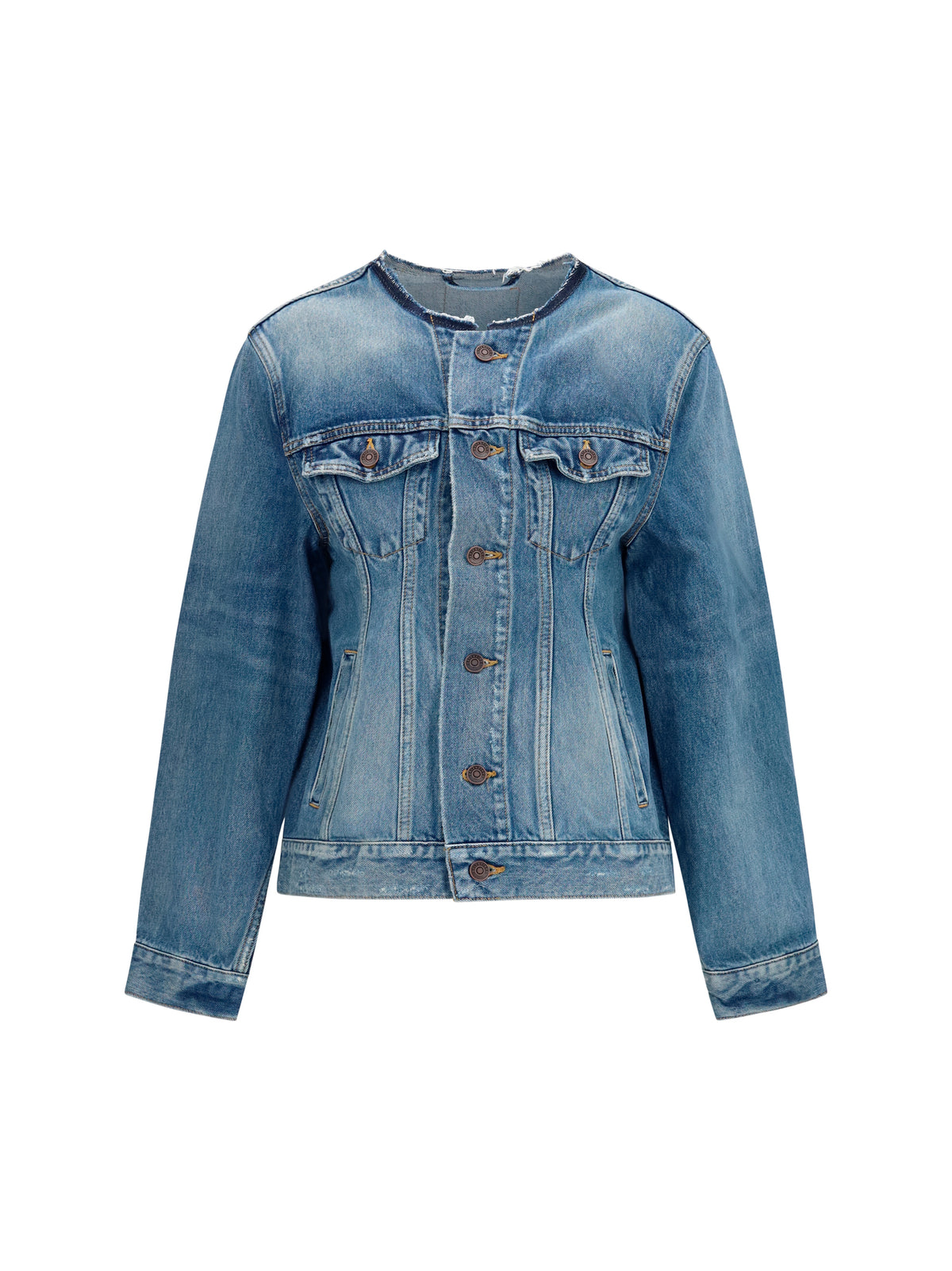 Balenciaga Hourglass denim Jacket - Dark Blue