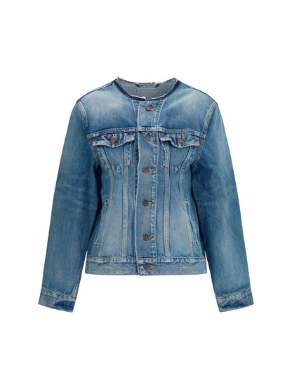 Balenciaga Hourglass denim Jacket - Dark Blue