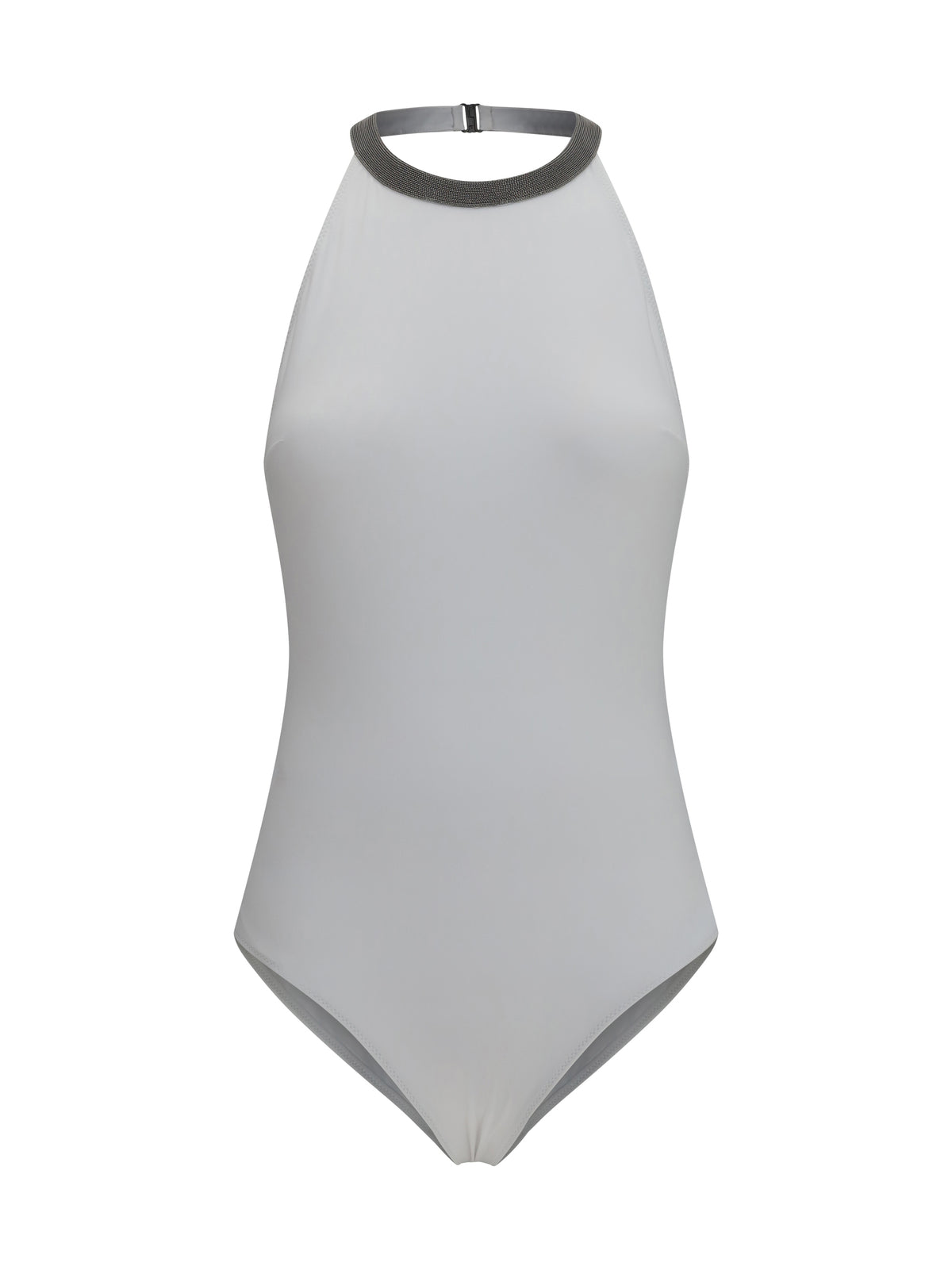 Brunello Cucinelli One-piece Swimsuit with monili embellishment - White
