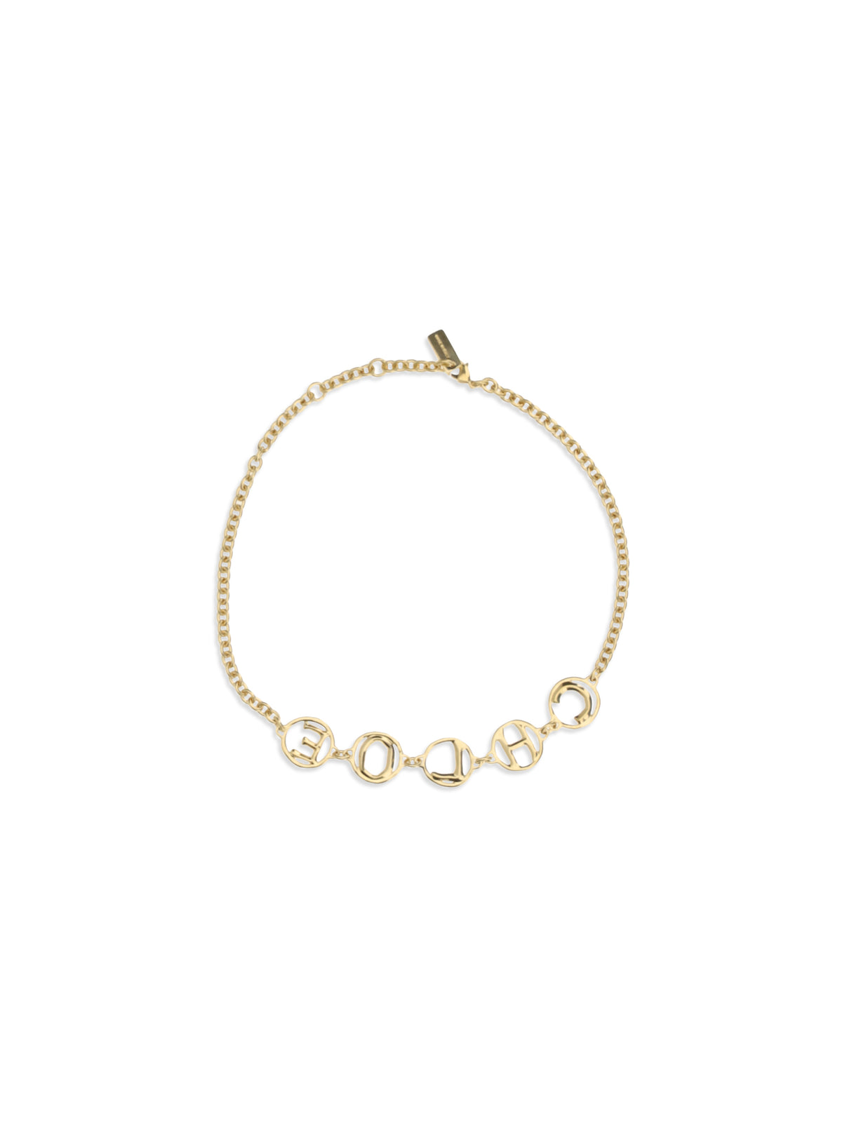 Chloé Script choker Necklace - Vintage Gold