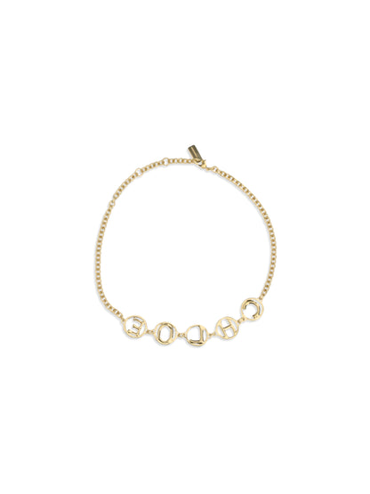 Chloé Script choker Necklace - Vintage Gold