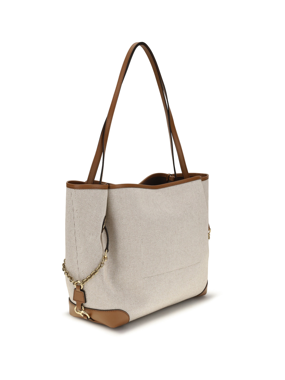 Chloé Clover Tote Bag in canvas - Clay Brown