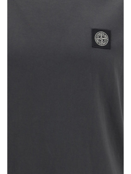 Stone Island Logo patch T-shirt - Lead Grey