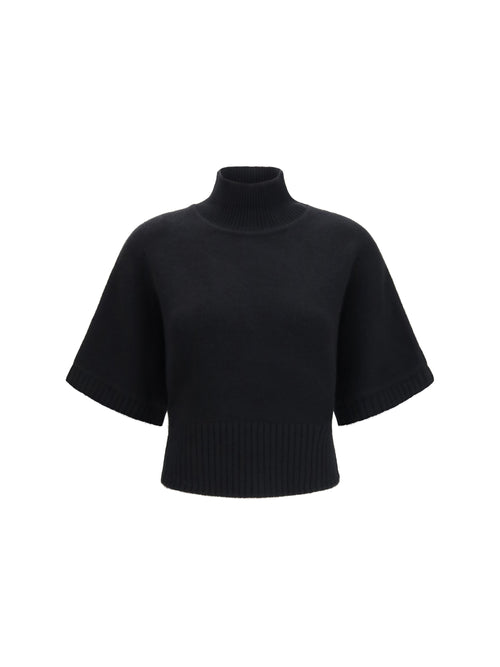 AlaïA Cropped cashmere turtleneck Sweater - Noir Alaia