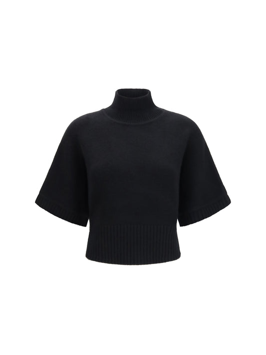AlaïA Cropped cashmere turtleneck Sweater - Noir Alaia