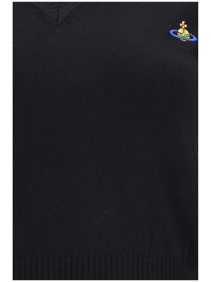 Vivienne Westwood Beatrice V-neck Sweater - Black
