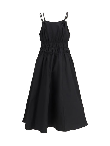 PINKO Shirred V-neck Dress