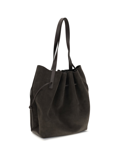 Yuzefi Scallop suede Shoulder Bag - Ganache