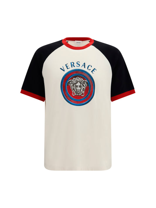 Versace Cotton jersey T-shirt - Dirty White/Black