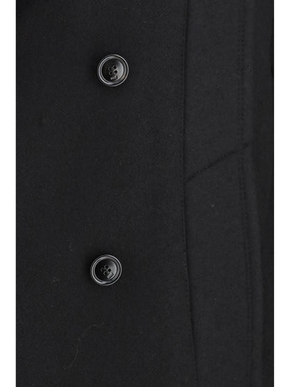 Ami Paris Wool Pea Coat - Noir
