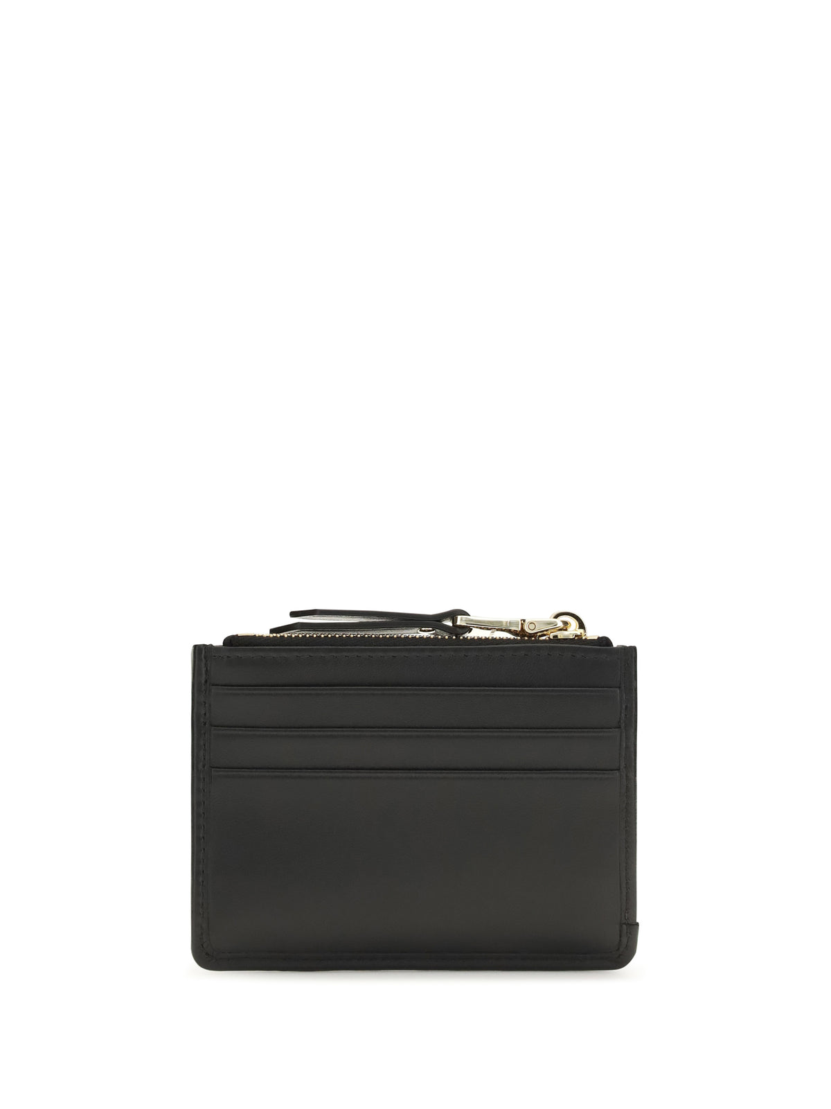 Miu Miu Leather Wallet with logo - Black