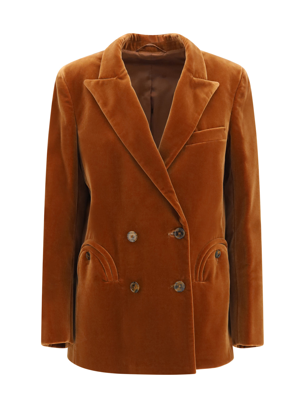 Blazé Milano Jealousy Everynight velvet Blazer - Caramel