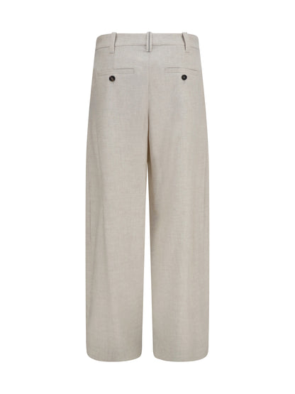 Brunello Cucinelli Wool and cashmere tailored Pants - Ivory