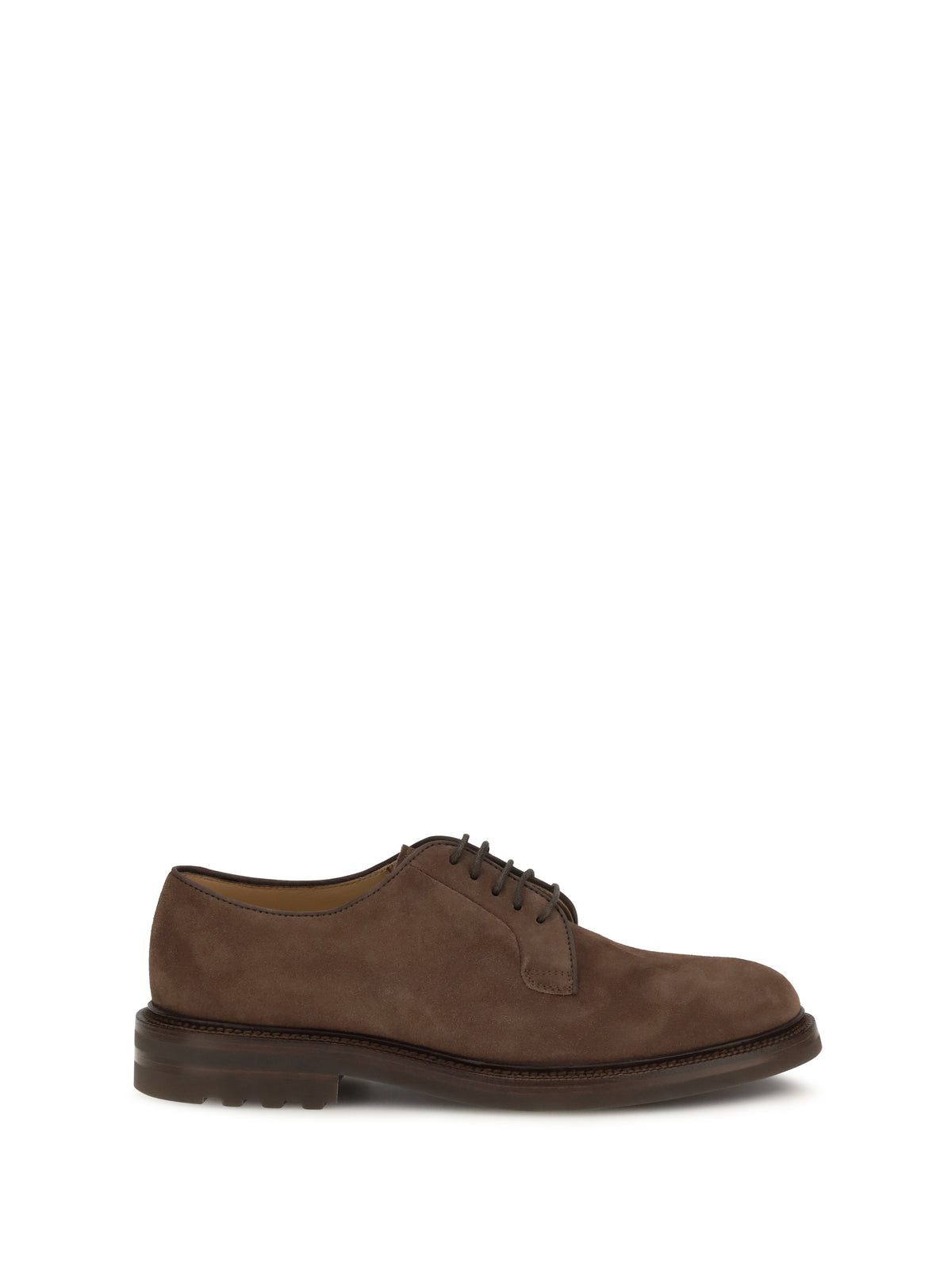 Brunello Cucinelli Suede Lace-Up Shoes - Mushroom
