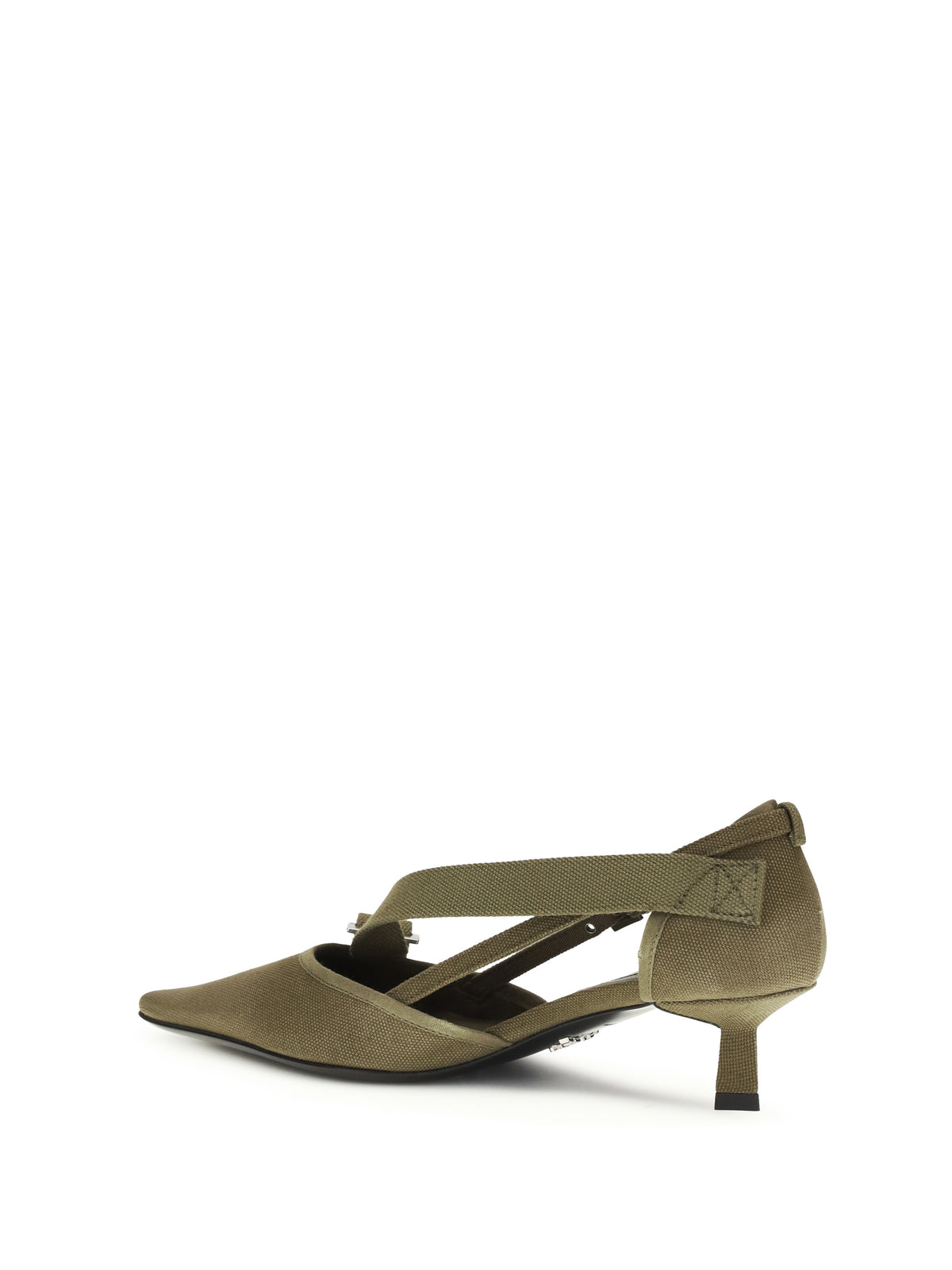Prada Cotton Pumps - Military