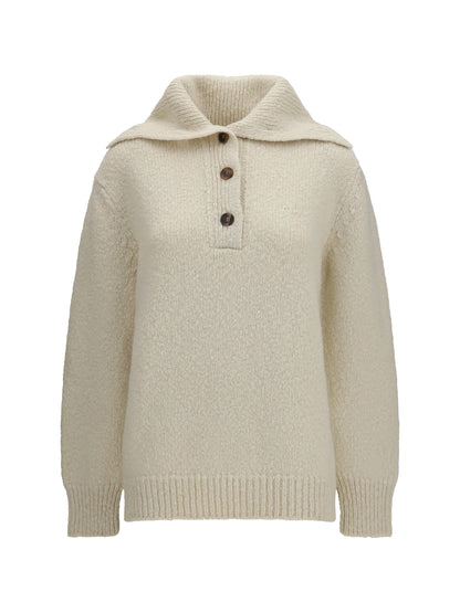 Malo High-neck sailor Sweater with buttons - Margherita