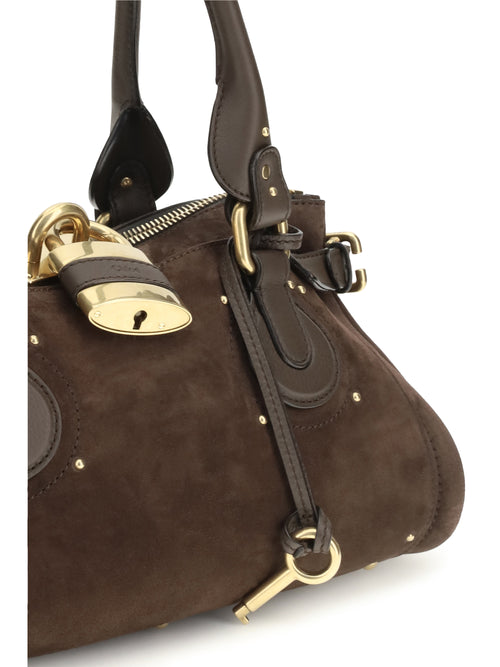 Chloé Paddington suede Handbag - Kohl Brown